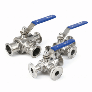 Válvula esférica 3 vías sanitaria