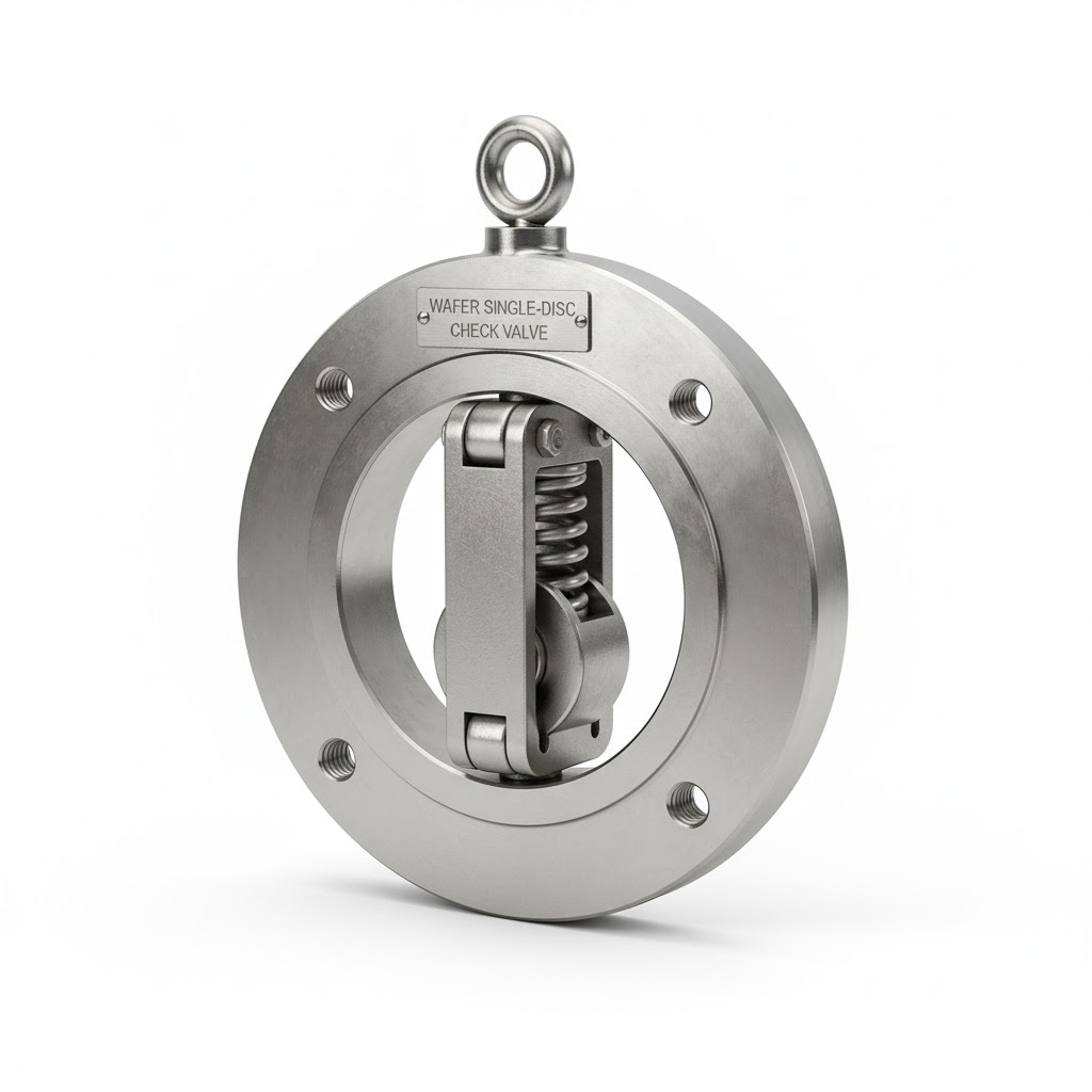 Válvula de retención de disco único tipo oblea
